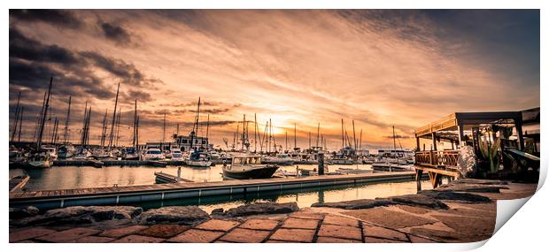 Sunset at Marina Rubicon  Print by Naylor's Photography