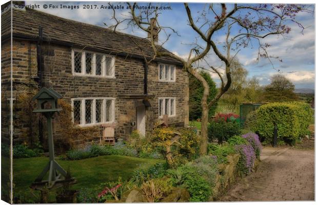 Birtle Cottage Canvas Print by Derrick Fox Lomax