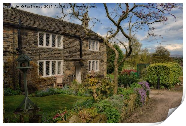 Birtle Cottage Print by Derrick Fox Lomax