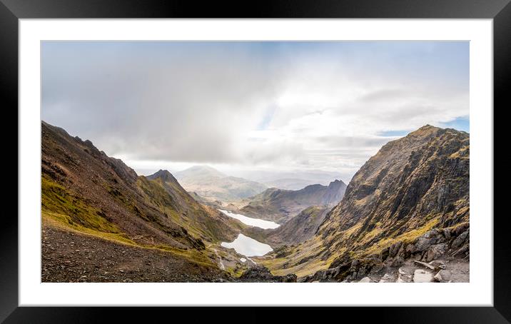 Snowdon clearing Framed Mounted Print by Owen Bromfield