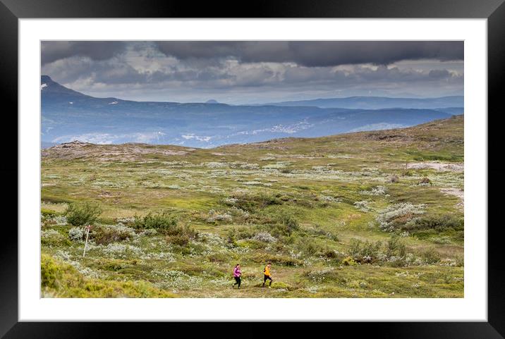 trail running Framed Mounted Print by Hamperium Photography