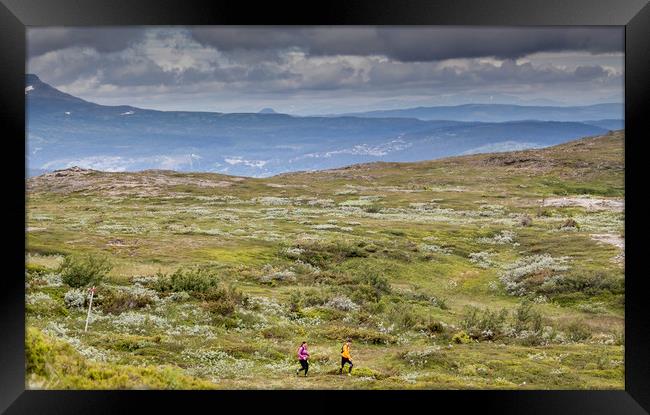 trail running Framed Print by Hamperium Photography