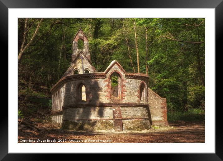 Bedham Mission Church Framed Mounted Print by Len Brook