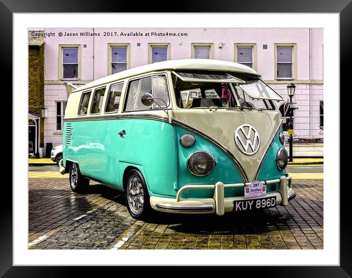 Split Screen VW Camper Framed Mounted Print by Jason Williams