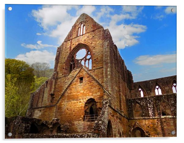 tintern abbey wales Acrylic by paul ratcliffe