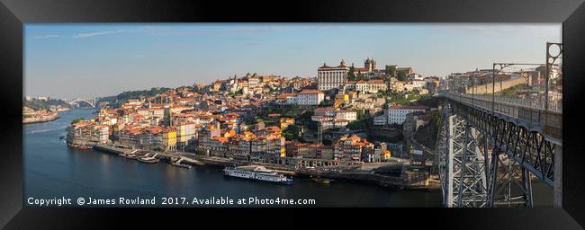Porto Panorama Framed Print by James Rowland