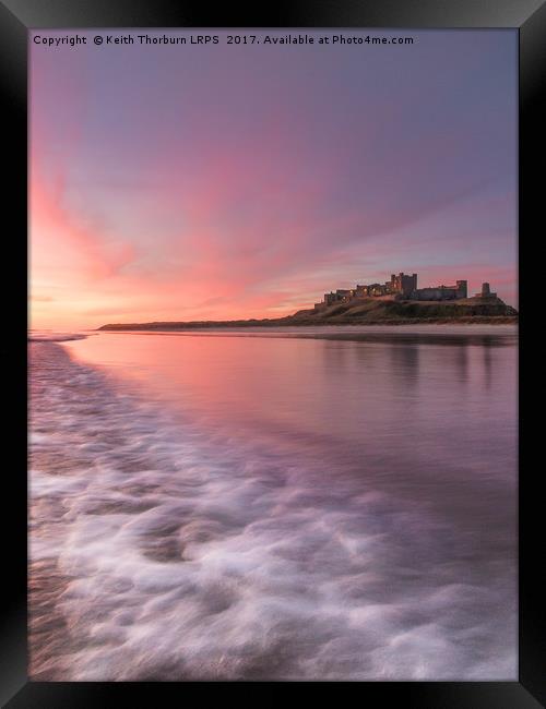 Bamburgh Castle Sunrise Framed Print by Keith Thorburn EFIAP/b