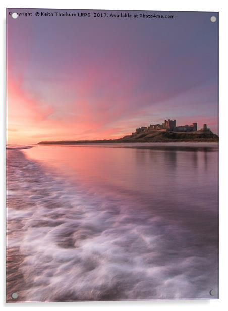 Bamburgh Castle Sunrise Acrylic by Keith Thorburn EFIAP/b