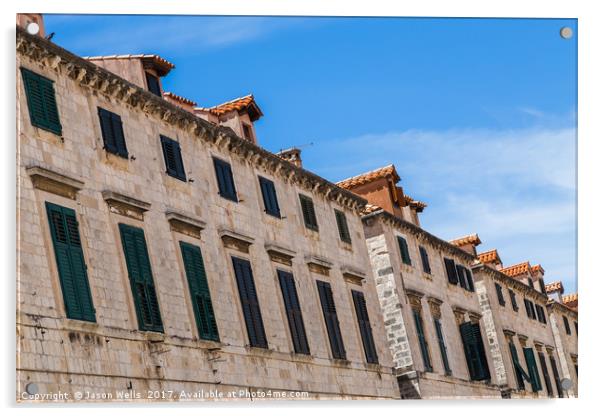 Uniform colours of Dubrovnik's old town Acrylic by Jason Wells