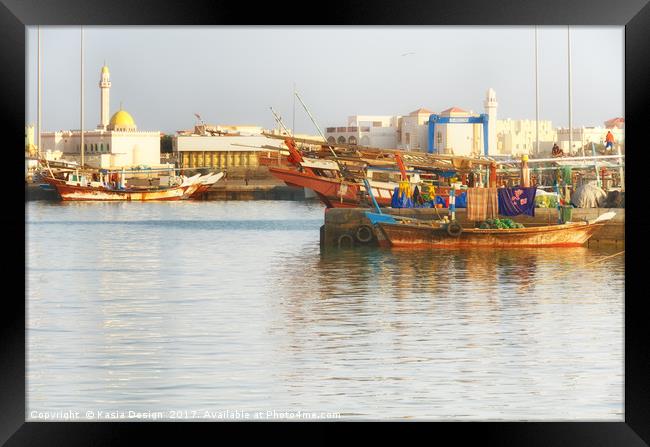 Al Khwar Harbour, Qatar Framed Print by Kasia Design