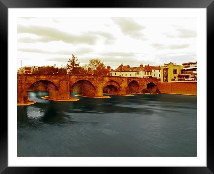 hereford bridge Framed Mounted Print by paul ratcliffe