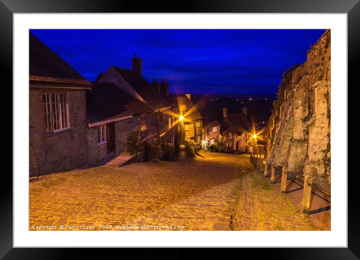Gold Hill at Night Framed Mounted Print by Terry Lucas