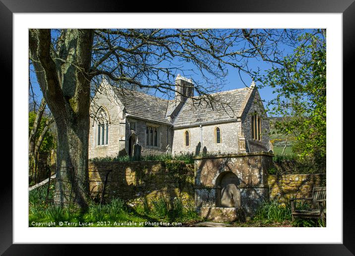 Church at Tyneham, Dorset Framed Mounted Print by Terry Lucas