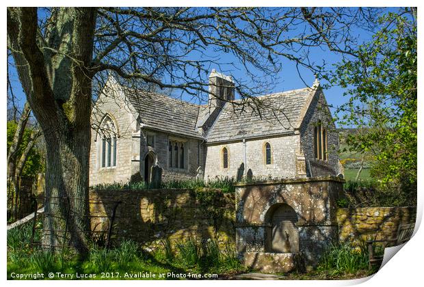 Church at Tyneham, Dorset Print by Terry Lucas