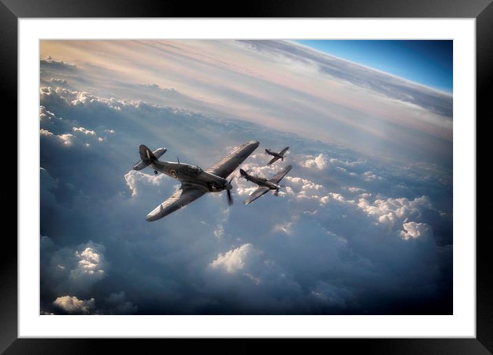 Hurricane Squadron Framed Mounted Print by J Biggadike