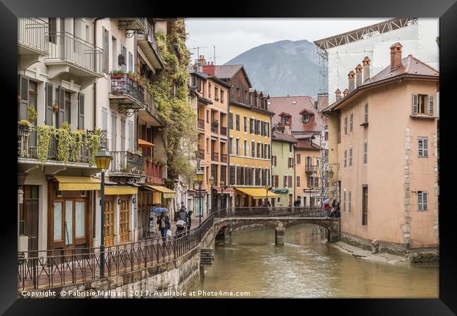 A rainy day in Annecy Le Vieux Framed Print by Fabrizio Malisan