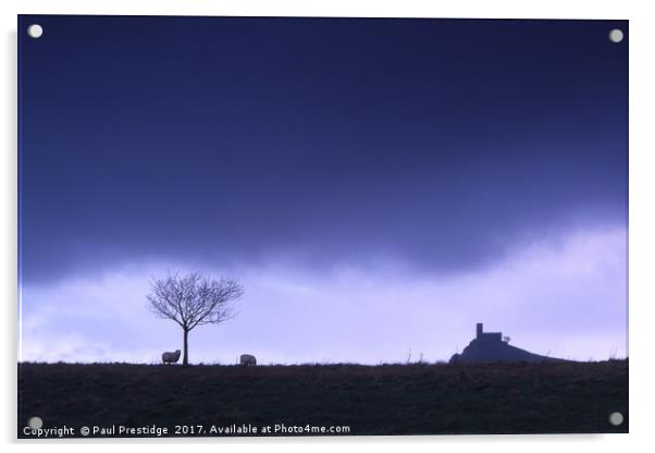 Stormy Sky at Brentor Acrylic by Paul F Prestidge