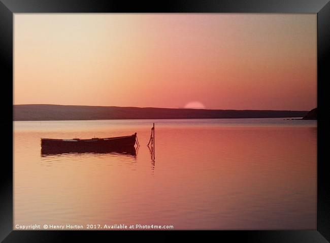 Sunset at Moonfleet Framed Print by Henry Horton