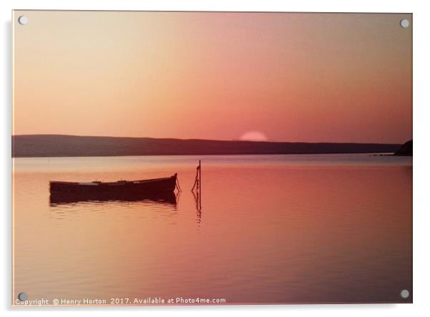 Sunset at Moonfleet Acrylic by Henry Horton