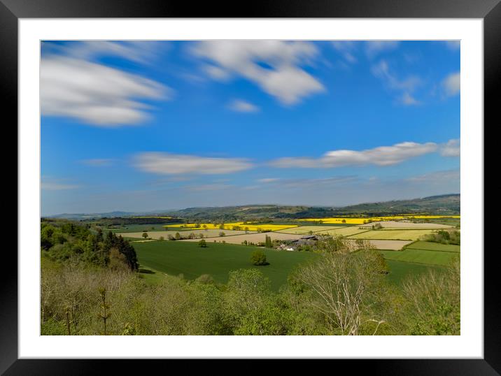 herefordshire landscape Framed Mounted Print by paul ratcliffe