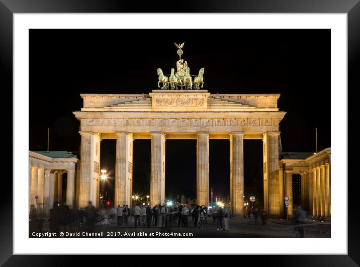 Brandenburg Gate Framed Mounted Print by David Chennell