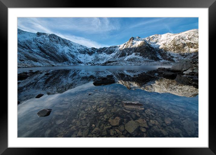 Cwm Idwal in the grip of winter Framed Mounted Print by Rory Trappe