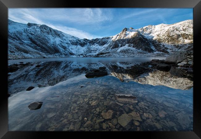 Cwm Idwal in the grip of winter Framed Print by Rory Trappe