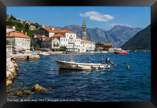 Perast in the Bay of Kotor Framed Print by Jason Wells