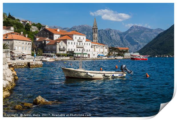 Perast in the Bay of Kotor Print by Jason Wells