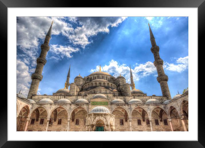 The Blue Mosque Istanbul Framed Mounted Print by David Pyatt