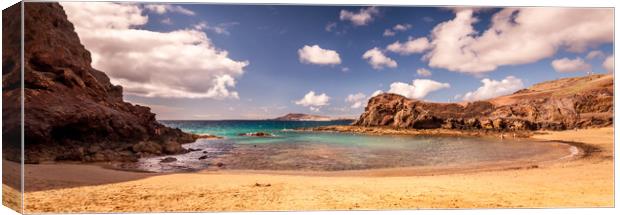 Pretty Playa de Papagayo Panoramic  Canvas Print by Naylor's Photography