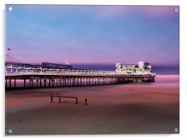 Majestic Sunset Over the Grand Pier Acrylic by Beryl Curran