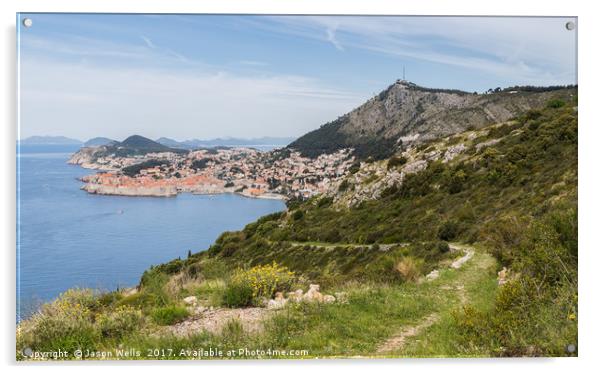 View of Dubrovnik from Park Orsula Acrylic by Jason Wells