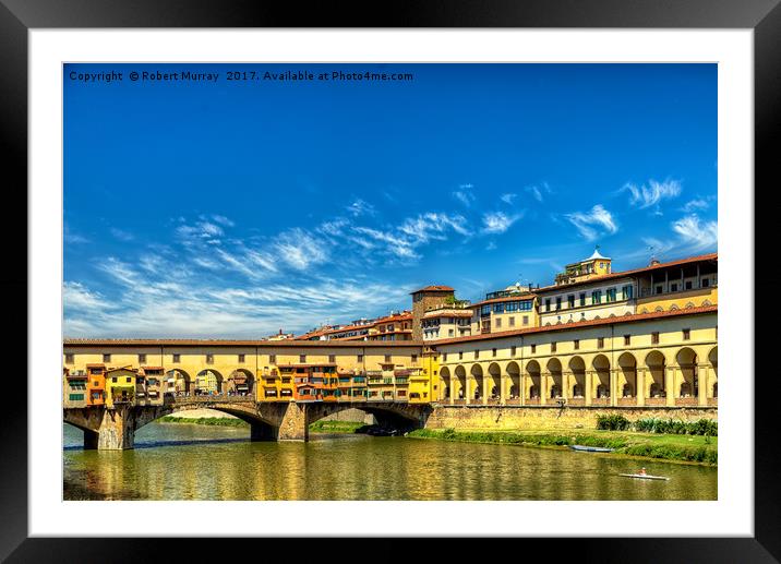 Ponte Vecchio, Florence. Framed Mounted Print by Robert Murray