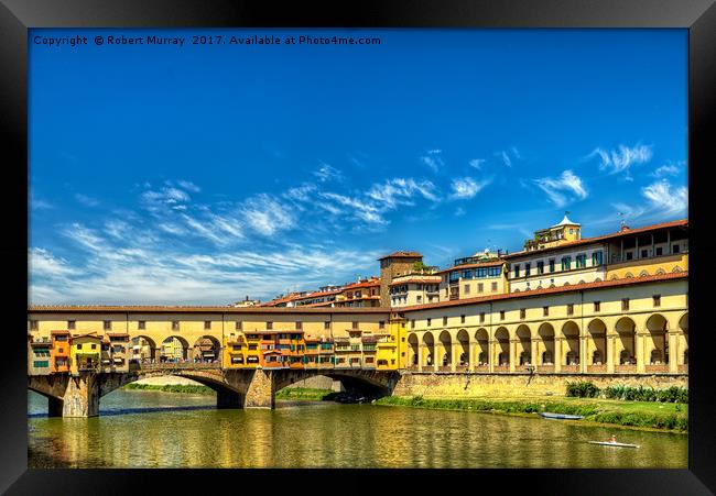 Ponte Vecchio, Florence. Framed Print by Robert Murray