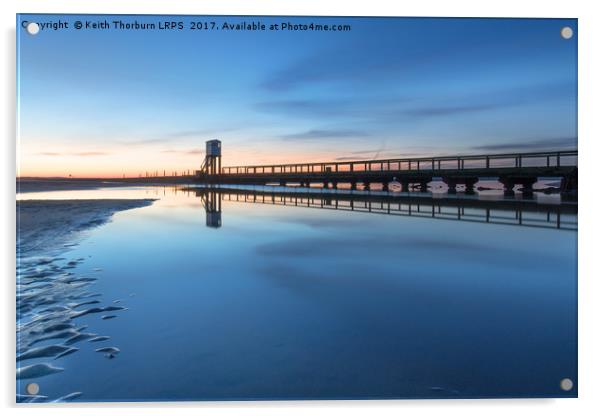 Lindisfarne Causeway Sunrise Acrylic by Keith Thorburn EFIAP/b