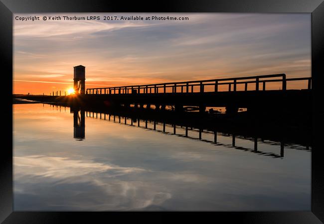 Lindisfarne Causeway Sunrise Framed Print by Keith Thorburn EFIAP/b