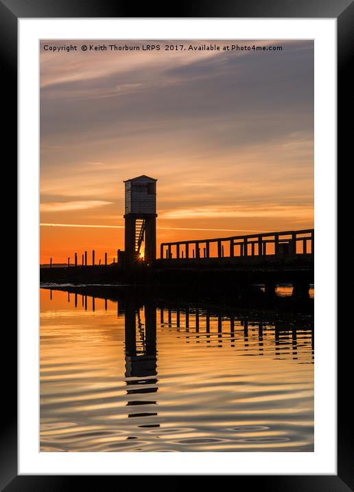 Lindisfarne Causeway Sunrise Framed Mounted Print by Keith Thorburn EFIAP/b