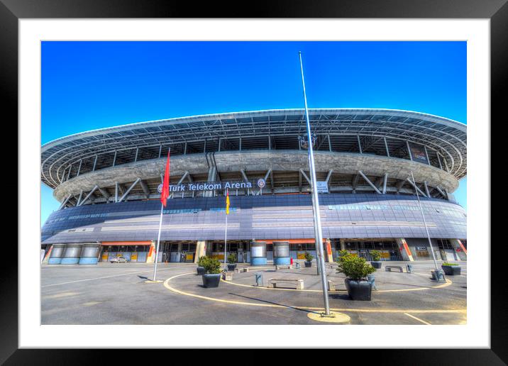 Galatasaray Stadium Istanbul Framed Mounted Print by David Pyatt