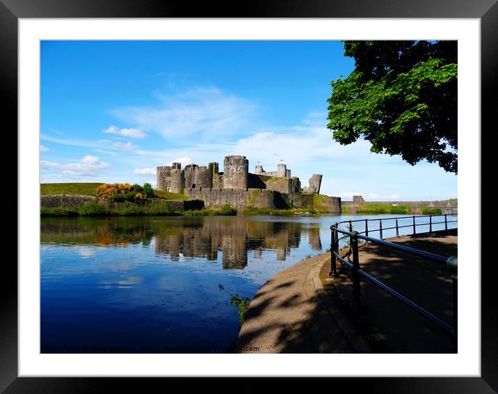Caerphilly Castle                                Framed Mounted Print by Jane Metters