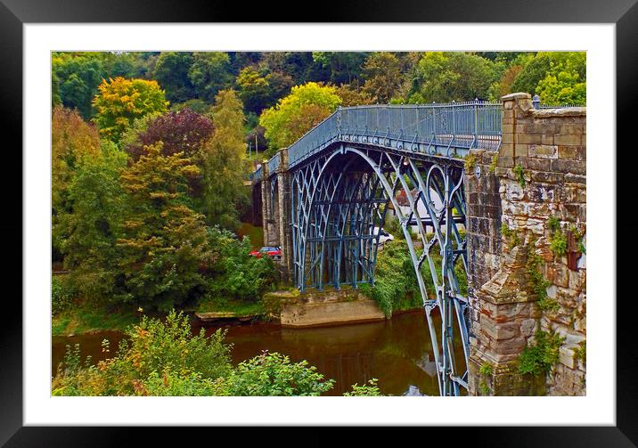 Ironbridge over the river severn Framed Mounted Print by paul ratcliffe