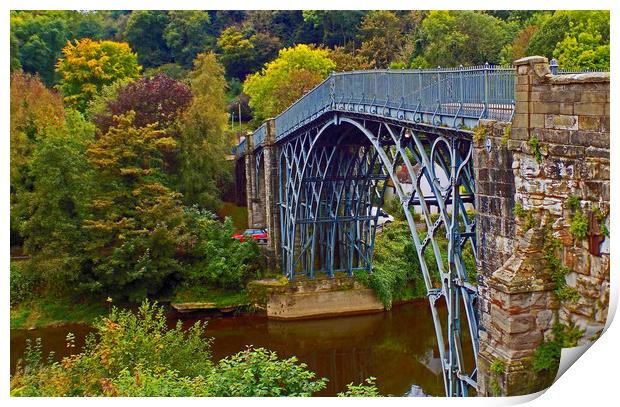 Ironbridge over the river severn Print by paul ratcliffe