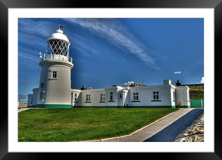 Pendeen Lighthouse Framed Mounted Print by Rob Hawkins