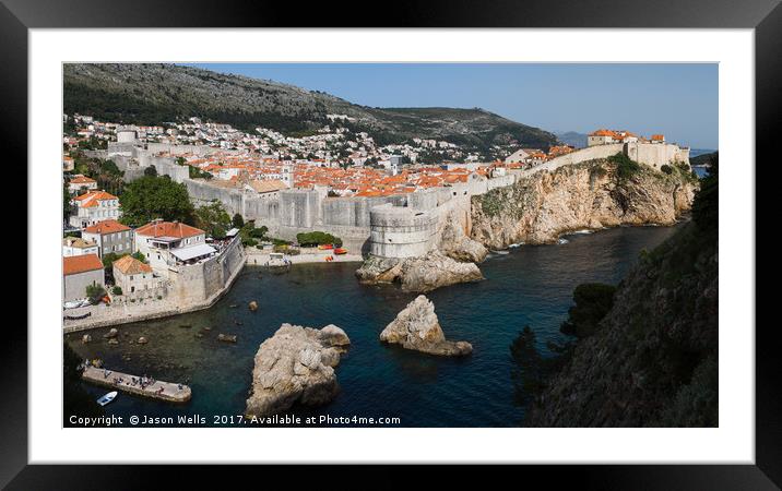 Varying colours of the Dubrovnik skyline Framed Mounted Print by Jason Wells