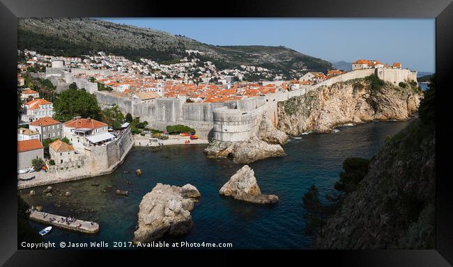 Varying colours of the Dubrovnik skyline Framed Print by Jason Wells