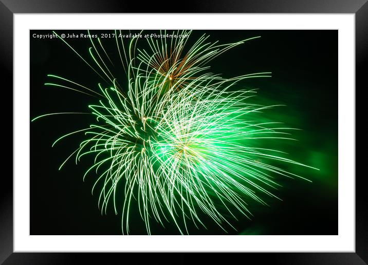 Colourful Fireworks Framed Mounted Print by Juha Remes