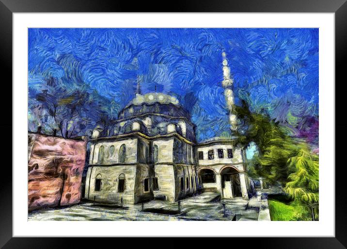Istanbul Mosque Art Framed Mounted Print by David Pyatt