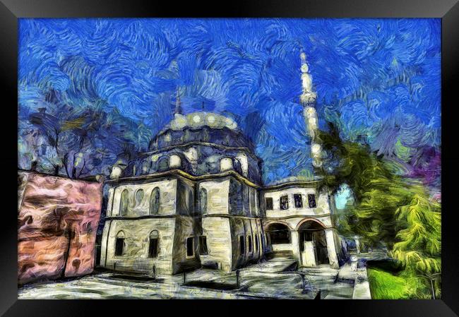 Istanbul Mosque Art Framed Print by David Pyatt