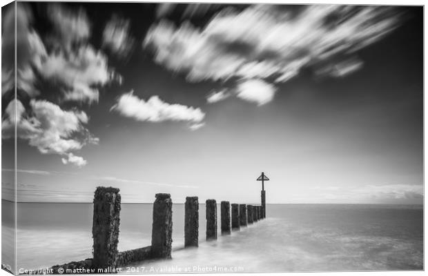 Passing Clouds Over Frinton Coast Canvas Print by matthew  mallett