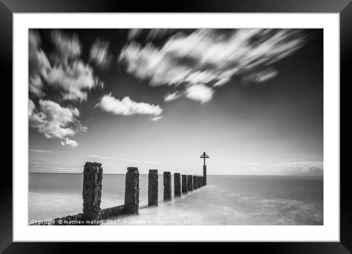 Passing Clouds Over Frinton Coast Framed Mounted Print by matthew  mallett